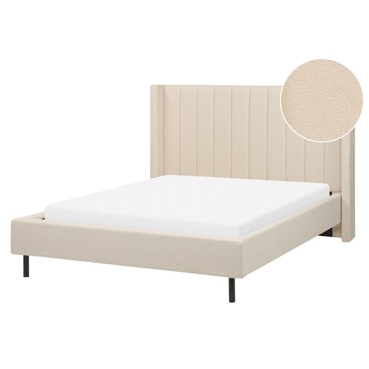 Pat cu lamele Boucle Villette 140 x 200 cm Bej