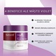 Masca nuantatoare tratament par Mov/Violet Karseell, neutralizeaza tonurile galbene si portocalii, hidrateaza si repara parul blond, decolorat sau gri, 500ml