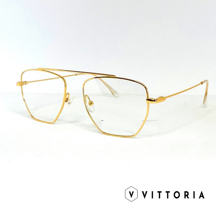 Rame ochelari unisex, VITTORIA, Metalice, Ultra rezistente si usoare, model Keo, Auriu