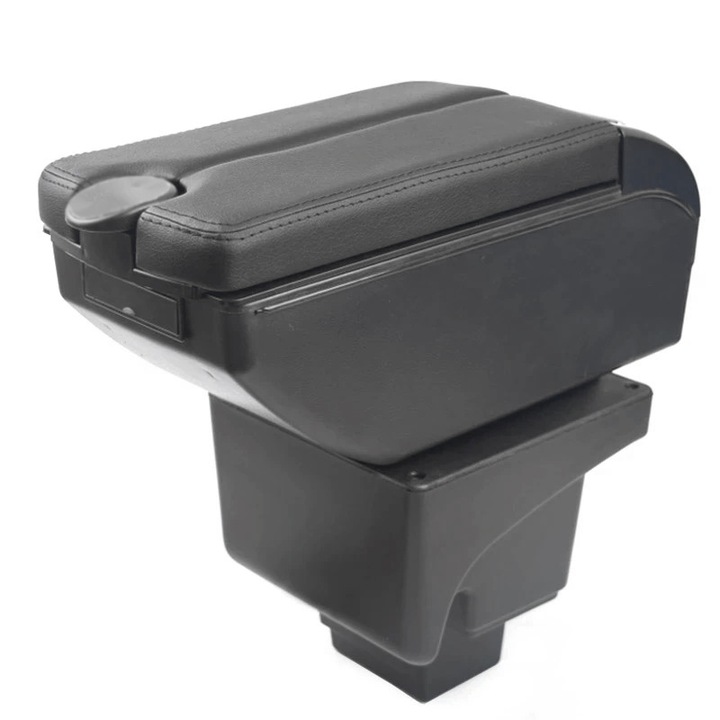Cotiera Consola Centrala Cutie Depozitare Organizator USB Pentru Ford Focus 3 2012 - 2020 Glisanta Suport Pentru Pahare Negru Piele