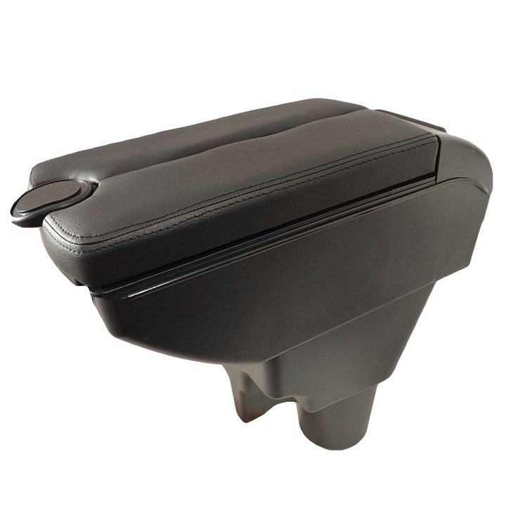 Cotiera Consola Centrala Cutie Depozitare Organizator USB Pentru Kia Picanto 2014 - 2019 Glisanta Suport Pentru Pahare Negru Piele