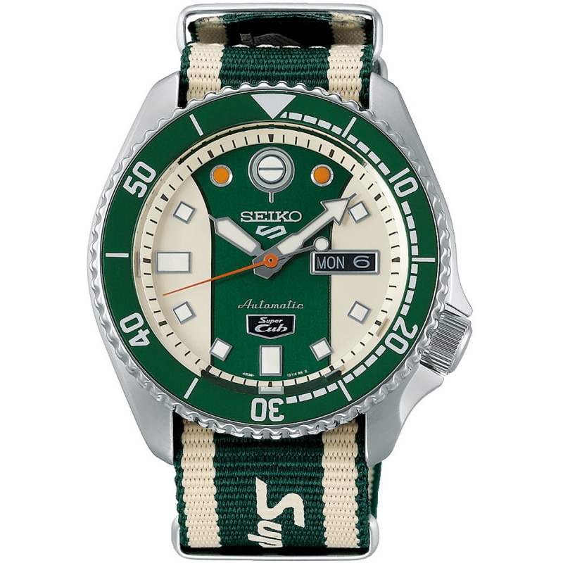 t*3様 【SEIKO】HONDA Super Cub・海外限定モデル【SRPJ Ceas Seiko 5 Sports Honda Super Cub Limited Edition SRPJ49K1 - eMAG.ro
