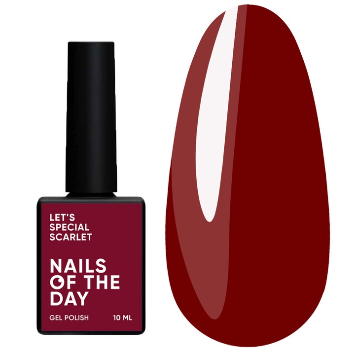 Lac de unghii gel NAILSOFTHEDAY Let's special Scarlet, 10 ml