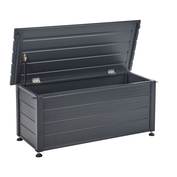 Cutie de depozitare Campalto Metal 113 cm 50 cm Gri inchis