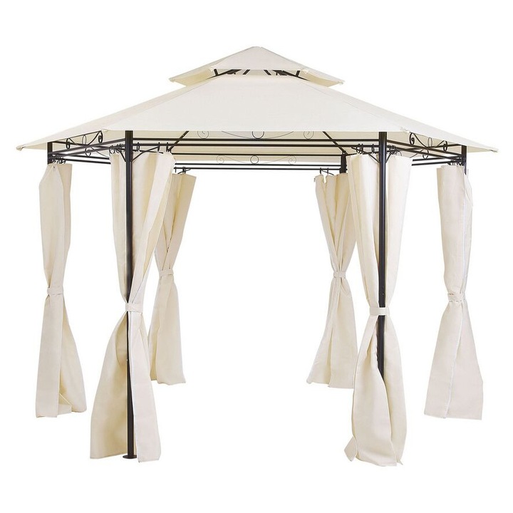 Foisor din otel si tesatura bej 350 cm Portel