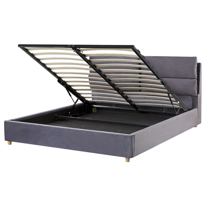 Pat otoman Catifea Batilly 160 x 200 cm Gri