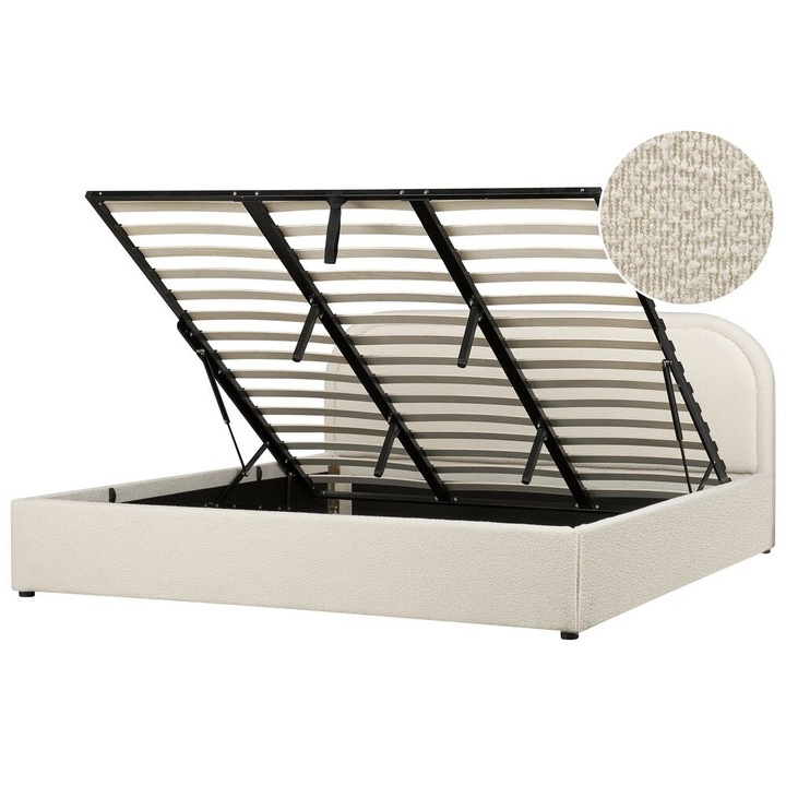 Pat otoman Boucle Quillien 180 x 200 cm Bej deschis