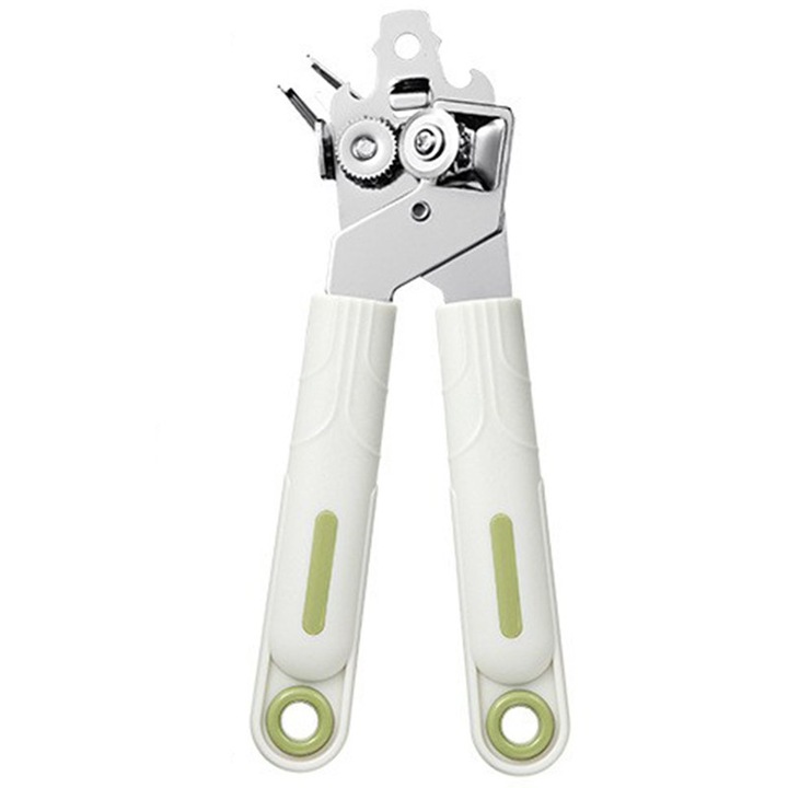 3 az 1-ben konzervnyitó készlet, rozsdamentes acél, fehér, 21.5x4.7cm