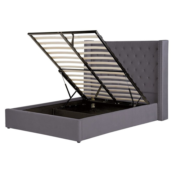 Pat otoman Catifea Lubbon 140 x 200 cm Gri