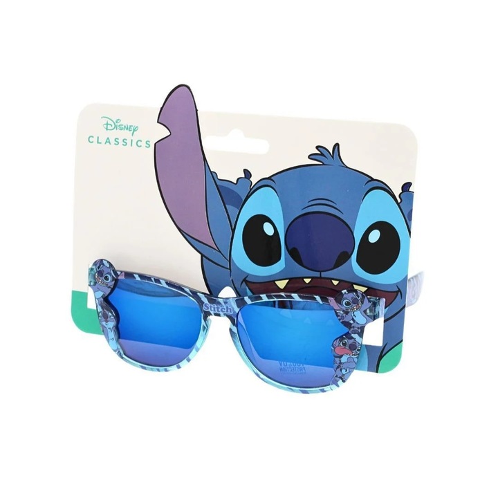 Детски слънчеви очила, Stitch, 100% UV защита, сини