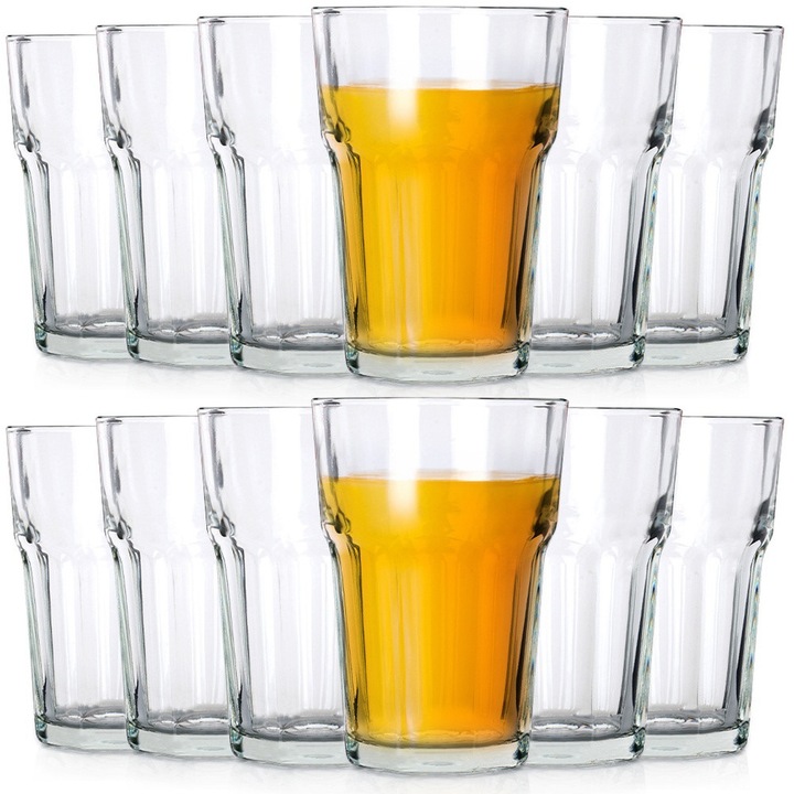 Комплект чаши, Vilde, за вода, сок, лимонада, чаша, 12 части, 360 мл, 8.5X8.5X12 см, прозрачни