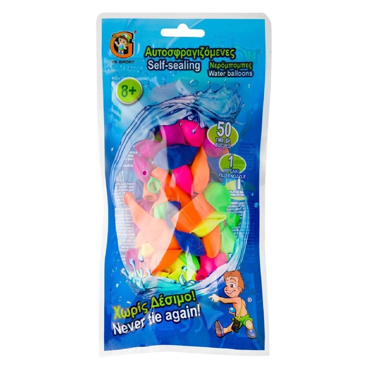 Baloane cu apa colorate pentru copii, 50 buc.