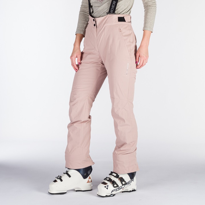 Pantaloni de schi 10K/10K cu bretele dama Maxine, Roz