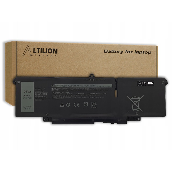 WW8N8 66DWX akkumulátor a Dell Latitude 7340 7440 7640 készülékhez