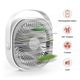 Ventilator Rotire 360° pentru Birou, OPTIM SOLUTION, 3 Trepte de Viteza, Racoare, Ultra Silentios, Portabil, pentru Vara, Zile Calduroase, de Interior, Cooling Tech, Baterie 4000 mAh Reincarcabila prin USB, 13.5 x 12.8, XTO, Gri