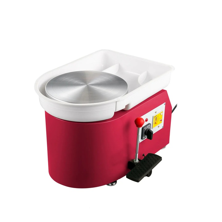 Masina de Olarit, 25cm, Pedala de Picior, Rotire in Sens Orar si Antiorar, 350W, Cu maner, portocaliu