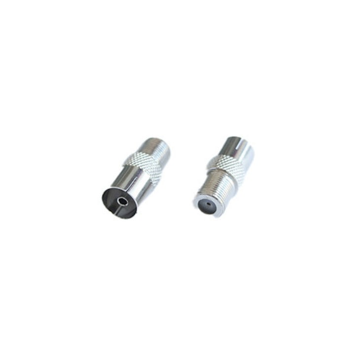 Priza adaptor, antena TV, conector RF(f)/F (f)