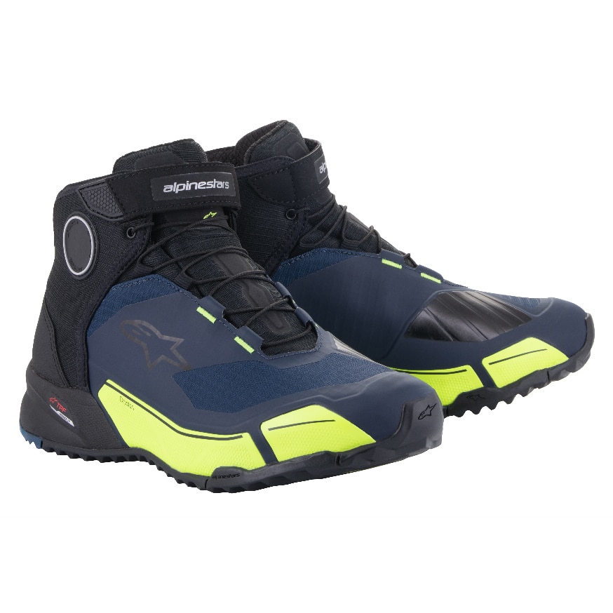 Ghete moto ALPINESTARS CR-X Drystar® BLACK/BLUE/YELLOW, 47 - eMAG.ro