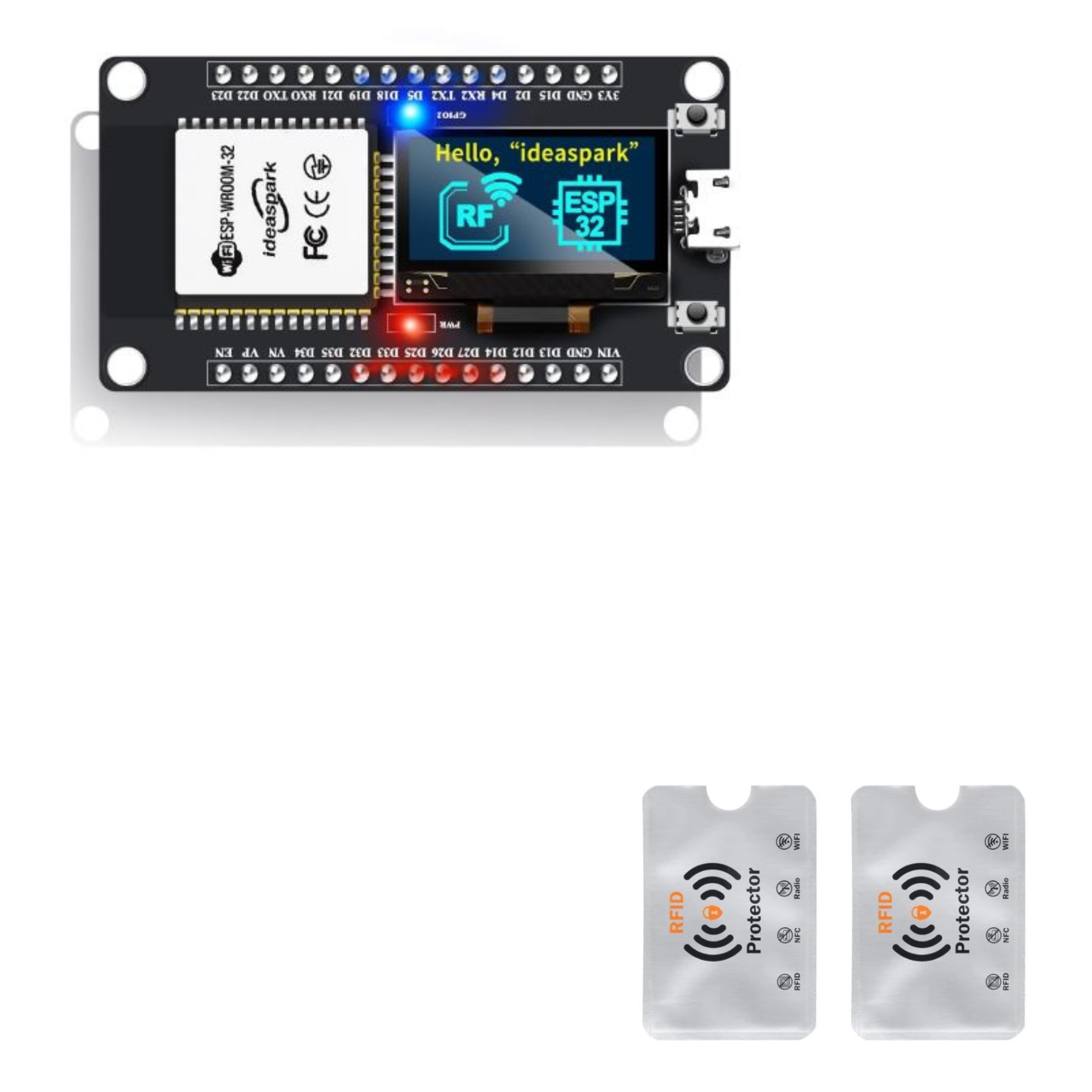 Modul ESP32 Devkit V1 WROOM-32, Placa de dezvoltare cu Display, Wi