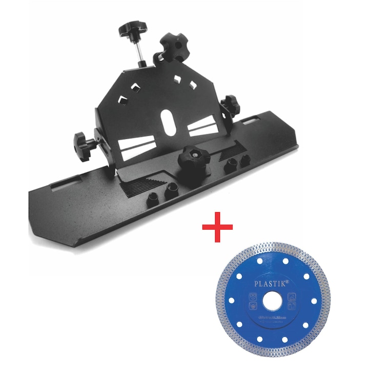 Комплект адаптери за 45 градусово рязане на керамични плочки за ъглошлайф (flex) и диамантен диск Turbo Viper 125 mm