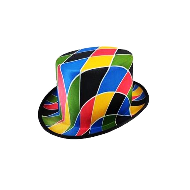 Palarie Decorativa, Leski, Pentru Petreceri, Model Carouri, Multicolor