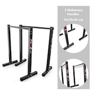 Set 2 Manere Stationare Pentru Flotari, Dips, K-SPORT, KSH025/2, Metal, Antiderapante, Stabil, Parallettes Gimnastica, Calistenica, Fitness, Capacitate Maxima De 170 kg, Inaltime 91 cm, Latime 73 cm, Lungime 39 cm, Negru