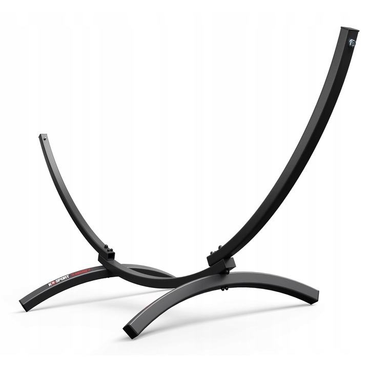 Метална рамка за хамак, K-SPORT, KSOZ017, метална, здрава, пружинна опора, максимална товароносимост 250 кг, комплект аксесоари за монтаж, ограда, безопасна, удобна, размери 288 cm x 115 cm x 92 cm, черна