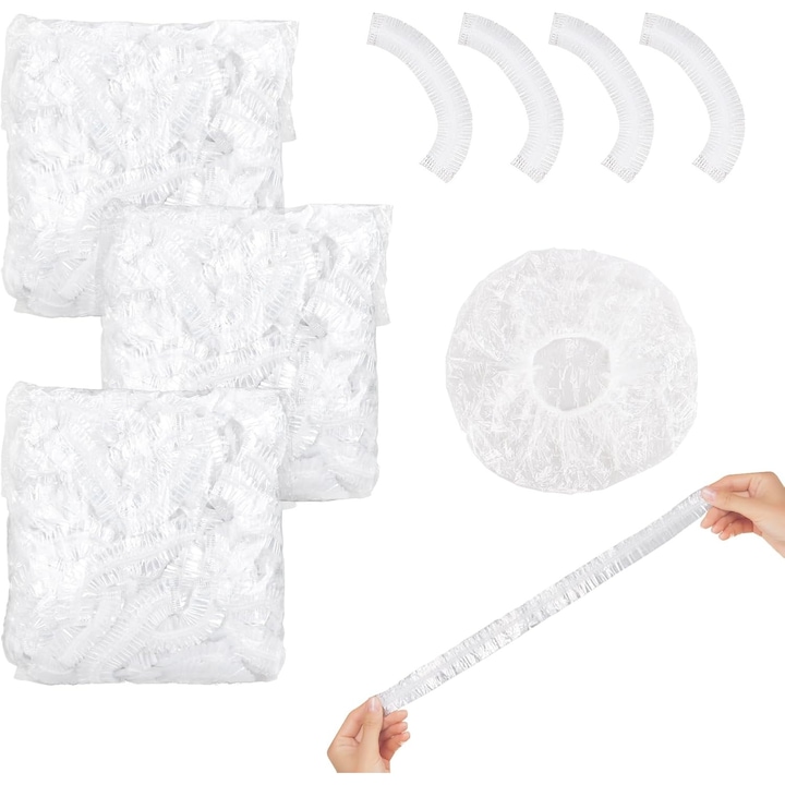 Set 30 folii alimentare, tip capac, pentru tavi, plastic, transparent