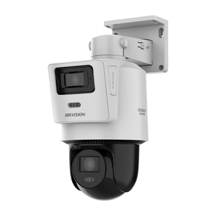 Camera PTZ IP Hikvision, TandemVu, 4+4MP, lentile 2.8/8mm, IR 30m, WL 30m, Audio - DS-2SE2C400MWG-E14-2.8/8mm