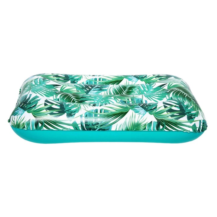 Felfújható türkiz párna levelekkel 49,5x28cm - Bestway