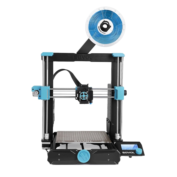 3D принтер SOVOL SV06, 220mm x 220mm x 250mm, 25-точков самонивелиращ се, 496.94x387.90x610.91mm