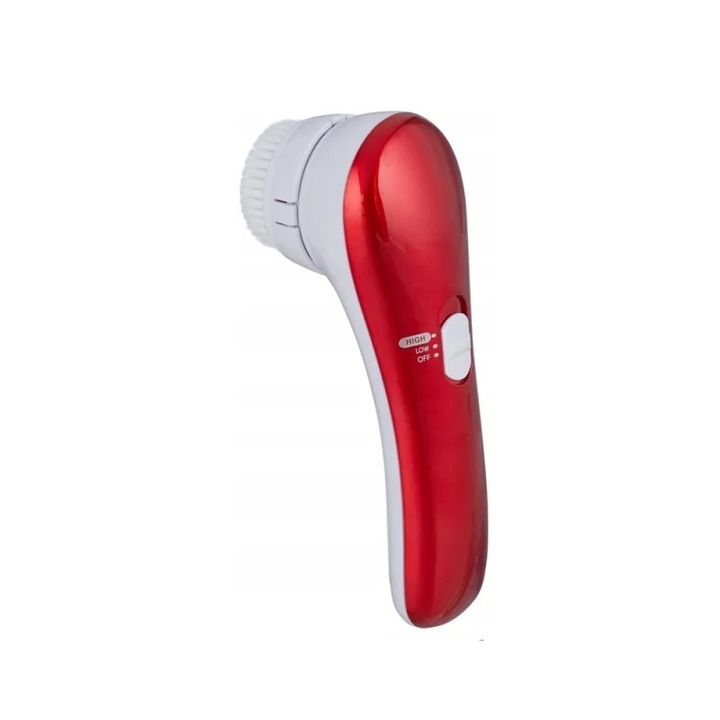 Perie pentru curatare faciala 2 in 1, Gonga® Rosu