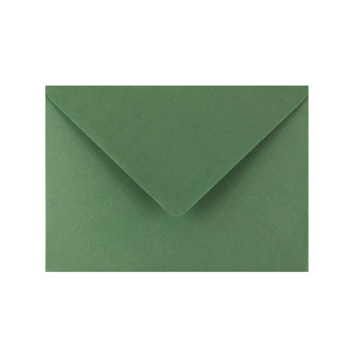 Plicuri verzi inchise Shan, 120g/m2, B6, set 10 bucati