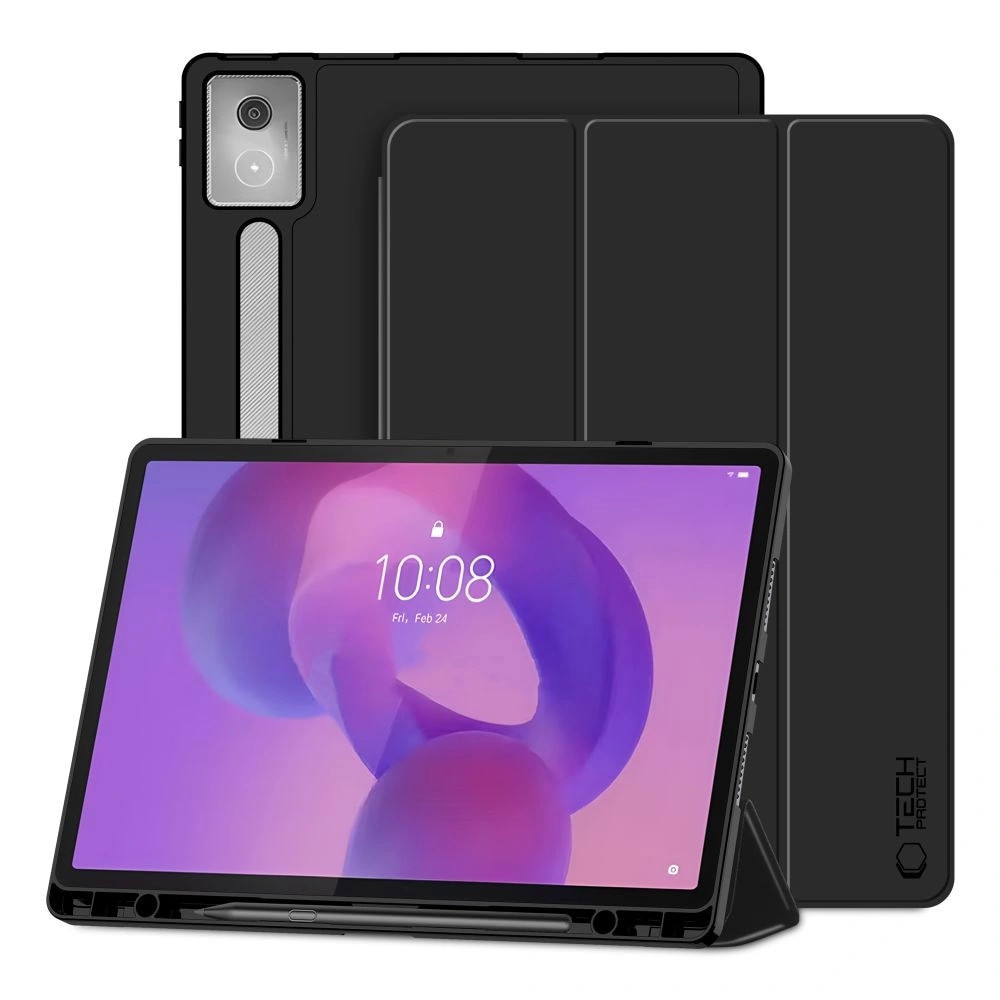 Etui Tech-Protect SmartCase Pen, negru, pentru tablete, cu schowek pentru rysik, 12.7 inch