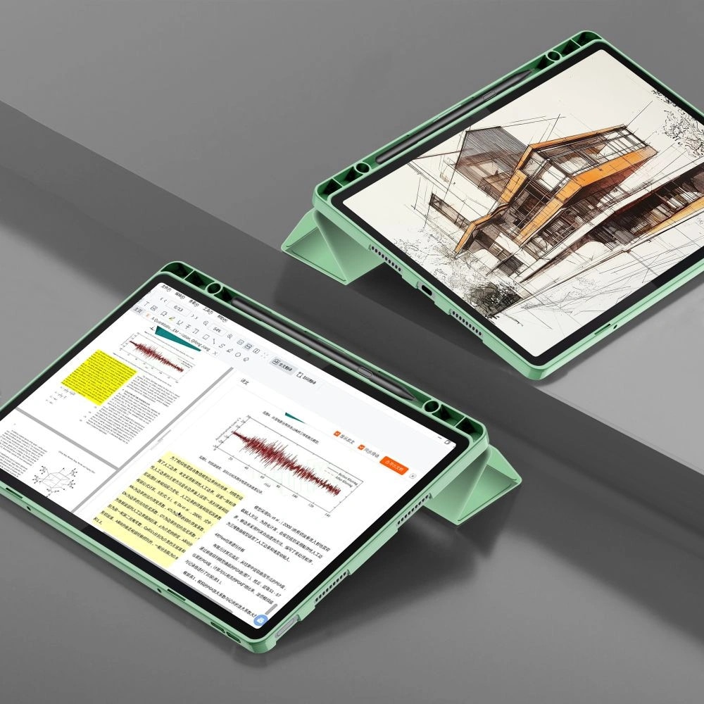 Husa Tech-Protect Smartcase Pen compatibila cu Lenovo Idea Tab Pro 12.7 inch Green