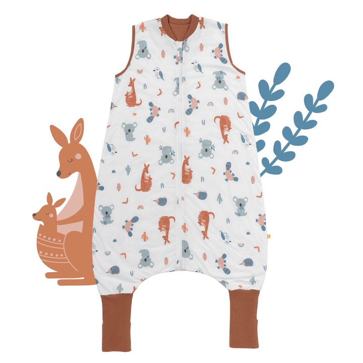 Sac de dormit bebe Slumbersac, 1.0 Tog, model Kangaroo, multicolor, 120 cm