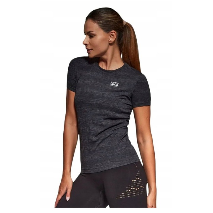 Női sportpóló, Gatta Active, poliamid/poliészter, grafitszürke