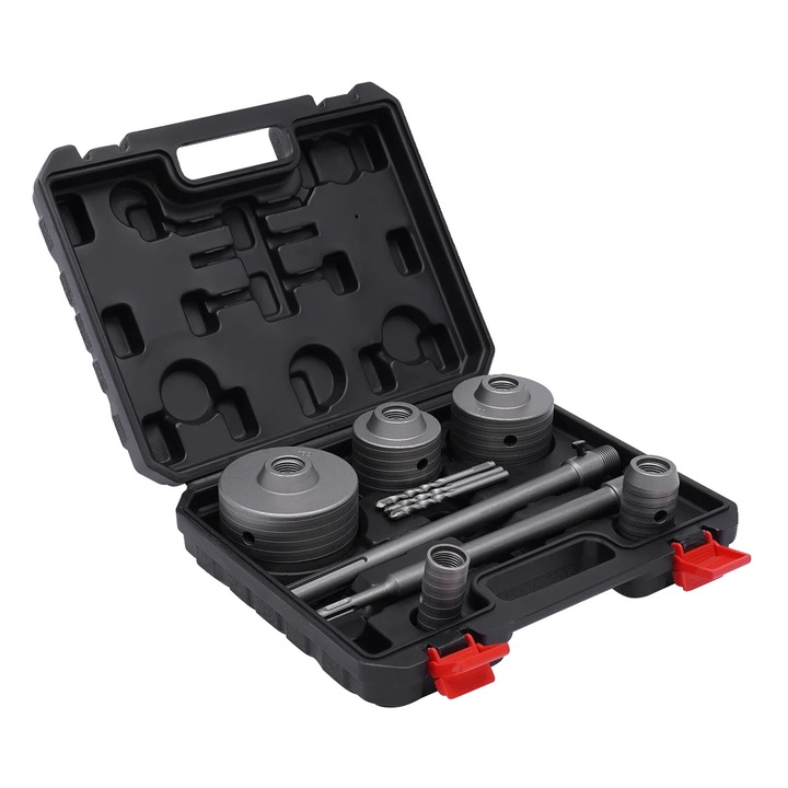 Betonfúró készlet, 6 db, maximális vágási mélység 50 mm, méretek 20,5x16x9,5 cm