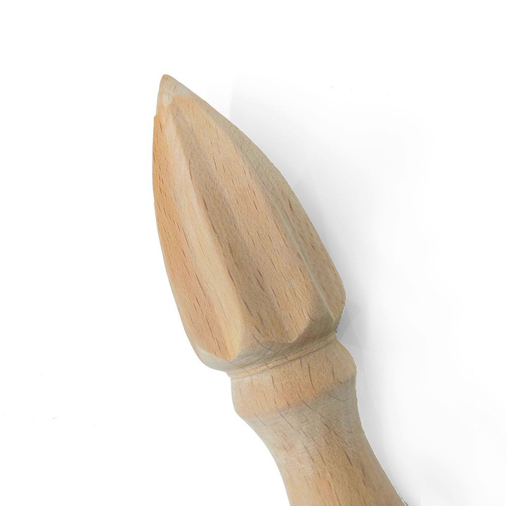 Kézi citrusprés, bükkfa, 15cm, robusztus, könnyen használható