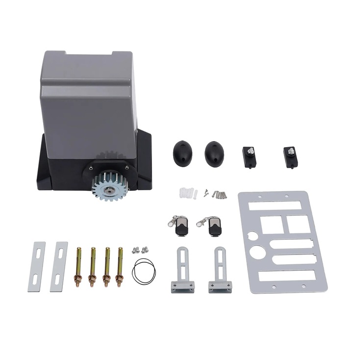 Automatizare poarta glisanta, 550W, design durabil, negru, set complet