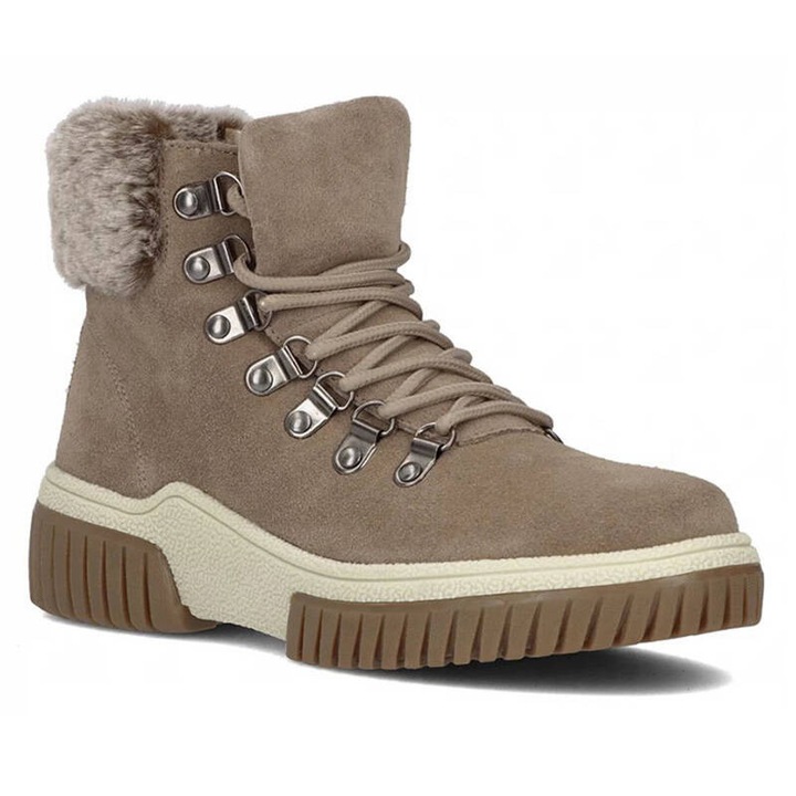 Botine dama, Filippo, Piele naturala, Bej
