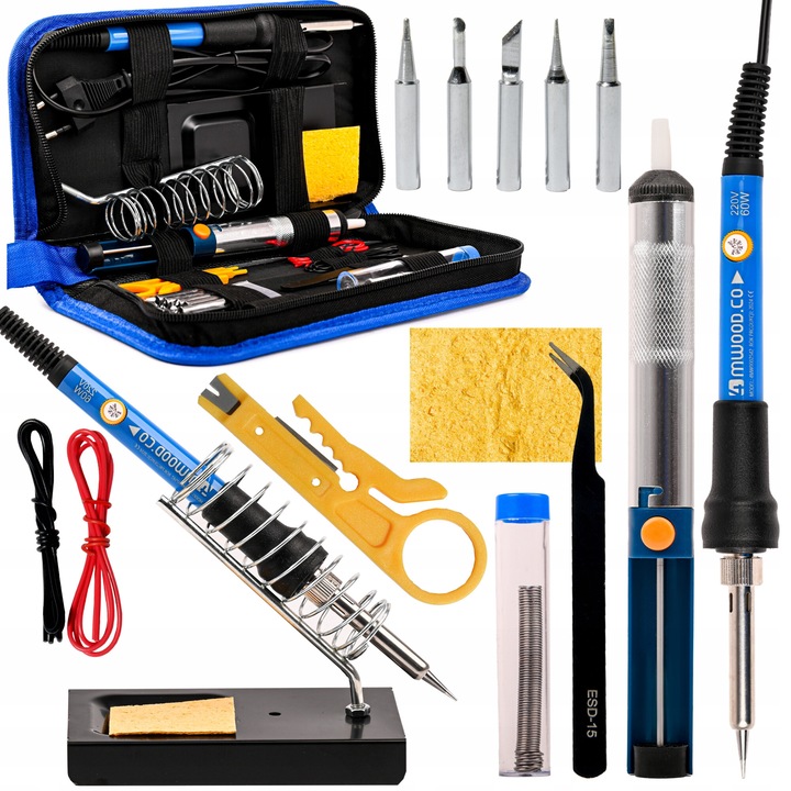 Kit pistol de lipit si accesorii, 60W, 4MWOOD.CO