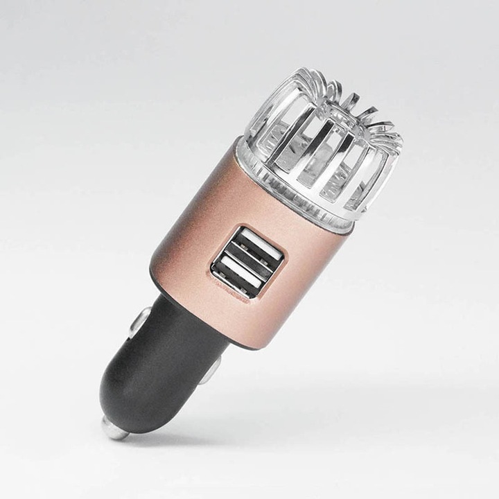 AMRINUGL Преносим йонизатор за въздух, пречиствател на въздух за пътуване, компактен дизайн, прозрачен