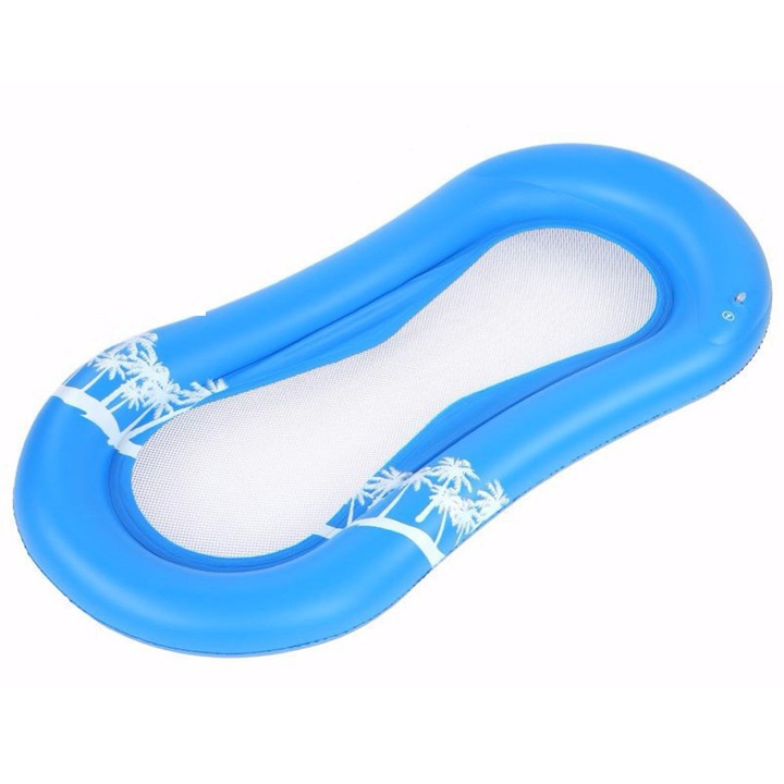 Colac de plaja AMRINUGL, PVC rezistent, design ergonomic, loc de sezut din plasa, portabil, 300 lbs, pentru piscina si plaja