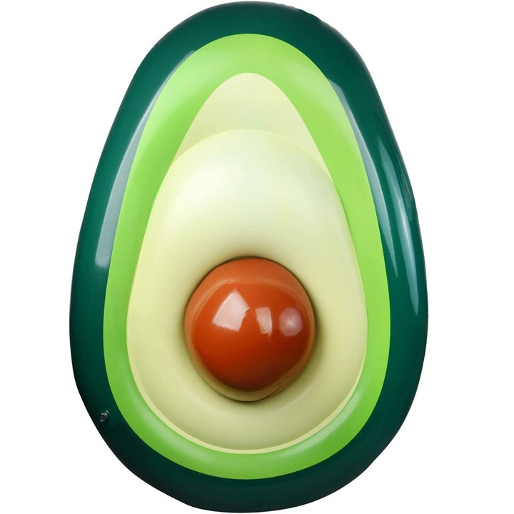 Colac de Piscina Avocado, AMRINUGL, cu Minge Detasabila, Vinil Durabil, 150x120cm