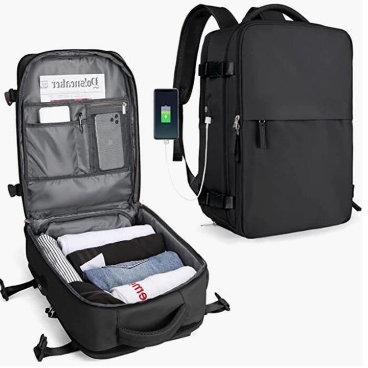 AMRINUGL sporthátizsák, multifunkcionális, vízálló, 180 fokban bővíthető, pamut, férfiaknak