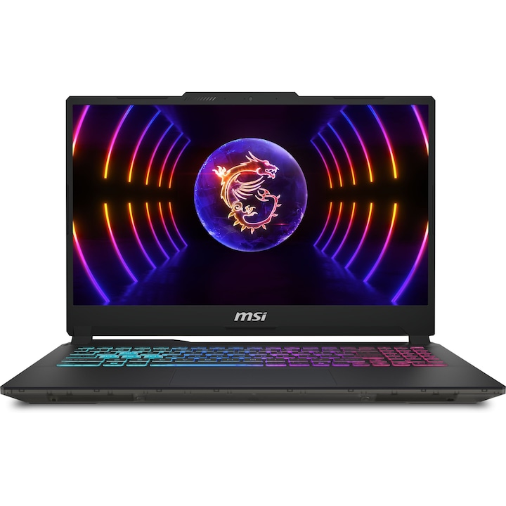 Лаптоп MSI Cyborg 15 A13VFK с Intel Core i7-13620H (1.8/4.9GHz, 24M), 16 GB, 512GB M.2 NVMe SSD, NVIDIA RTX 4060 8GB GDDR6 DLSS 3, Free DOS, Черен