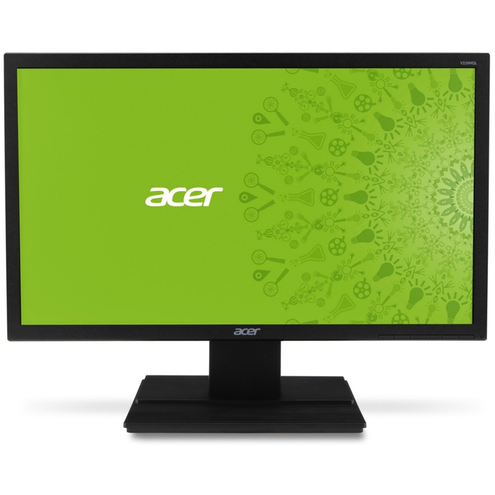Monitor LED TN Acer 22", FHD, 60Hz, 5ms, DVI, VGA, Negru mat, V226HQLBbd