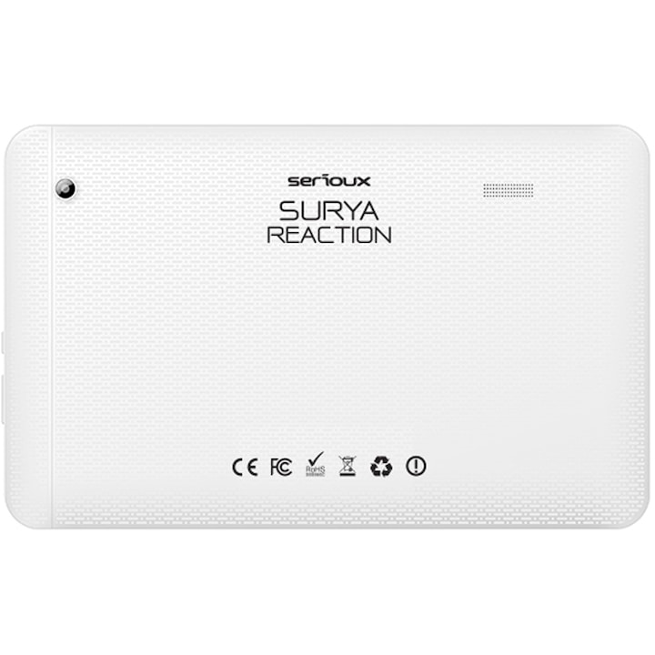 Таблет Serioux Surya Reaction с процесор Qual-Core Cortex A7 1.30GHz, 10.1" HD, 1GB DDR3, 8GB, Wi-Fi, Bluetooth, GPS, 3G, Android 4.4, Бял + Клавиатура