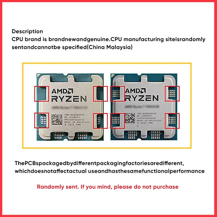 Procesor AMD Ryzen 5 7500F, 6 nuclee, 12 fire, 5.0 GHz, 32MB cache, DDR5 5200MHz